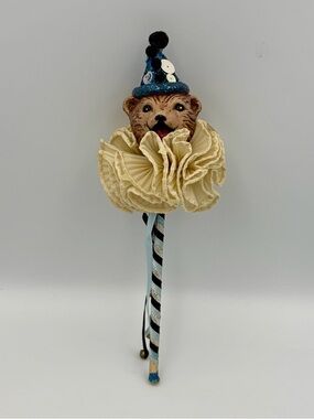 Silvestri Bear Jester On A Stick Vintage Christmas Ornament Lasting Endearment